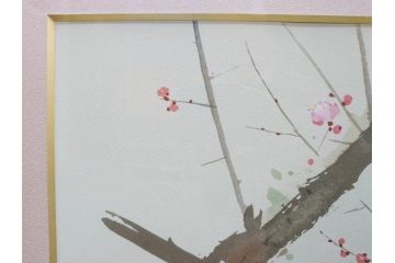 真作　竹内栖鳳　「梅園禽語」　限定200部　84/200　リトラグフ(版画、絵画、額装、箱付き)(R-075897)