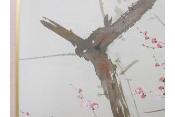 真作　竹内栖鳳　「梅園禽語」　限定200部　84/200　リトラグフ(版画、絵画、額装、箱付き)(R-075897)
