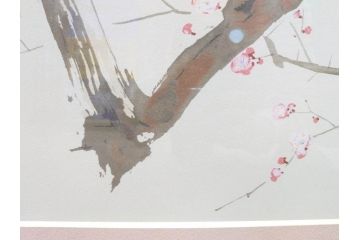 真作　竹内栖鳳　「梅園禽語」　限定200部　84/200　リトラグフ(版画、絵画、額装、箱付き)(R-075897)