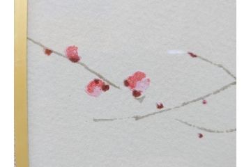 真作　竹内栖鳳　「梅園禽語」　限定200部　84/200　リトラグフ(版画、絵画、額装、箱付き)(R-075897)