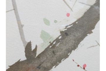 真作　竹内栖鳳　「梅園禽語」　限定200部　84/200　リトラグフ(版画、絵画、額装、箱付き)(R-075897)