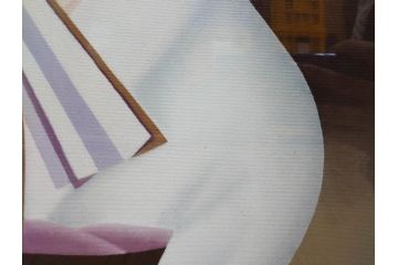 真作　東郷青児に師事した洋画家　久下塚青蘭(東郷青蘭)　F10(10号)　油彩画(東郷青児の内弟子、絵画、人物画、女性、油絵、額装)(R-075898)