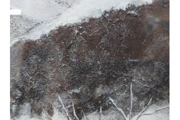 真作　松本栄　「雪の最上川」　日本画(絵画、風景、額装、共シール、箱付き)(R-075899)