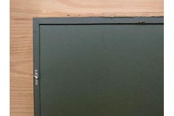 真作　松本栄　「珊瑚礁の海」　日本画(絵画、風景、額装、共シール、箱付き)(R-075900)