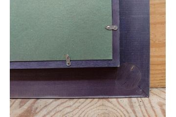 真作　超稀少　田崎広助(廣助)　「宝満山」　74.5cm×39.5cm　磁彩画(陶板画、陶額、額装)(R-075901)