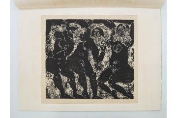 棟方志功　限定300部の内第186部　板画柵(10枚セット、木版画、稚薩、阿難陀、松鷹、蜻蛉、山火、大首、腹鏡、髪香、妻立、湧然、えくらん社、箱付き)(R-075902)