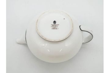 ウェッジウッド　WEDGWOOD　フロレンティーン　ターコイズ　クラシックで重厚な雰囲気が魅力のティーセット(ティーポット、ティーカップ&ソーサー5客、C&S、クリーマー、ミルクポット、ピオニー、洋食器)(R-075903)