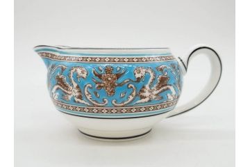 ウェッジウッド　WEDGWOOD　フロレンティーン　ターコイズ　クラシックで重厚な雰囲気が魅力のティーセット(ティーポット、ティーカップ&ソーサー5客、C&S、クリーマー、ミルクポット、ピオニー、洋食器)(R-075903)