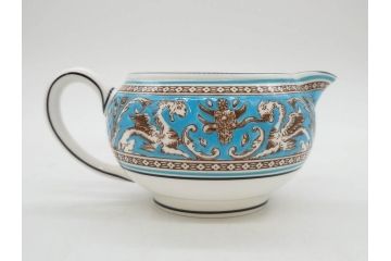 ウェッジウッド　WEDGWOOD　フロレンティーン　ターコイズ　クラシックで重厚な雰囲気が魅力のティーセット(ティーポット、ティーカップ&ソーサー5客、C&S、クリーマー、ミルクポット、ピオニー、洋食器)(R-075903)