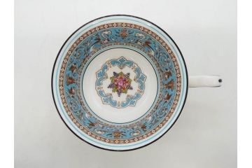 ウェッジウッド　WEDGWOOD　フロレンティーン　ターコイズ　クラシックで重厚な雰囲気が魅力のティーセット(ティーポット、ティーカップ&ソーサー5客、C&S、クリーマー、ミルクポット、ピオニー、洋食器)(R-075903)