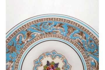 ウェッジウッド　WEDGWOOD　フロレンティーン　ターコイズ　クラシックで重厚な雰囲気が魅力のティーセット(ティーポット、ティーカップ&ソーサー5客、C&S、クリーマー、ミルクポット、ピオニー、洋食器)(R-075903)