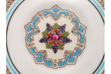 ウェッジウッド　WEDGWOOD　フロレンティーン　ターコイズ　クラシックで重厚な雰囲気が魅力のティーセット(ティーポット、ティーカップ&ソーサー5客、C&S、クリーマー、ミルクポット、ピオニー、洋食器)(R-075903)