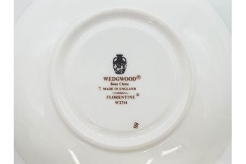 ウェッジウッド　WEDGWOOD　フロレンティーン　ターコイズ　クラシックで重厚な雰囲気が魅力のティーセット(ティーポット、ティーカップ&ソーサー5客、C&S、クリーマー、ミルクポット、ピオニー、洋食器)(R-075903)