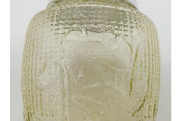 戦前　大正〜昭和初期　昭和レトロな雰囲気を醸し出す古いあめや瓶(菓子瓶、砂糖壷、キャンディーポット、ガラス瓶、ガラスビン、蓋(フタ)付き、ペロペロ、飴屋)(R-075904)