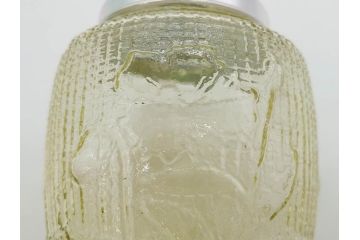 戦前　大正〜昭和初期　昭和レトロな雰囲気を醸し出す古いあめや瓶(菓子瓶、砂糖壷、キャンディーポット、ガラス瓶、ガラスビン、蓋(フタ)付き、ペロペロ、飴屋)(R-075904)