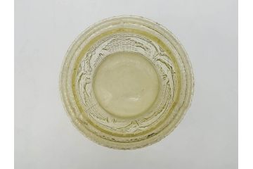 戦前　大正〜昭和初期　昭和レトロな雰囲気を醸し出す古いあめや瓶(菓子瓶、砂糖壷、キャンディーポット、ガラス瓶、ガラスビン、蓋(フタ)付き、ペロペロ、飴屋)(R-075904)