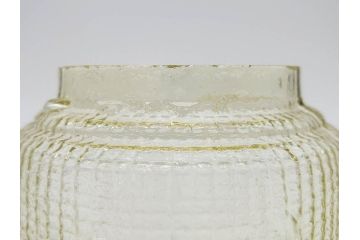 戦前　大正〜昭和初期　昭和レトロな雰囲気を醸し出す古いあめや瓶(菓子瓶、砂糖壷、キャンディーポット、ガラス瓶、ガラスビン、蓋(フタ)付き、ペロペロ、飴屋)(R-075904)