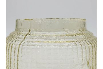 戦前　大正〜昭和初期　昭和レトロな雰囲気を醸し出す古いあめや瓶(菓子瓶、砂糖壷、キャンディーポット、ガラス瓶、ガラスビン、蓋(フタ)付き、ペロペロ、飴屋)(R-075904)