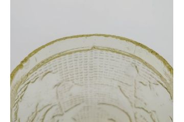 戦前　大正〜昭和初期　昭和レトロな雰囲気を醸し出す古いあめや瓶(菓子瓶、砂糖壷、キャンディーポット、ガラス瓶、ガラスビン、蓋(フタ)付き、ペロペロ、飴屋)(R-075904)