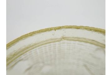 戦前　大正〜昭和初期　昭和レトロな雰囲気を醸し出す古いあめや瓶(菓子瓶、砂糖壷、キャンディーポット、ガラス瓶、ガラスビン、蓋(フタ)付き、ペロペロ、飴屋)(R-075904)