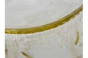 戦前　大正〜昭和初期　昭和レトロな雰囲気を醸し出す古いあめや瓶(菓子瓶、砂糖壷、キャンディーポット、ガラス瓶、ガラスビン、蓋(フタ)付き、ペロペロ、飴屋)(R-075904)