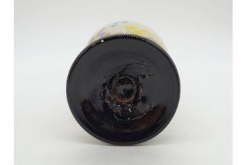 昭和レトロ　戦前　大正　可愛らしいデザインの古いマーブルガラス花瓶2個セット(フリル、色被せ、一輪挿し、花入、花器、硝子、吹きガラス)(R-075906)