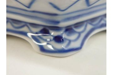 ビンテージ　希少　デンマーク　ROYAL COPENHAGEN(ロイヤルコペンハーゲン)　ブルーフルーテッド　フルレース　顔付き　1119　優雅なひとときを演出するティーポット(洋食器)(R-075912)