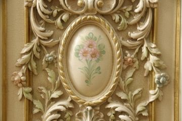 中古　美品　イタリア　SILIK(シリック)　特大　ロココ調　豪華な装飾で存在感たっぷりのサイドボード(サイドキャビネット、戸棚、収納棚)(定価約250万円)(R-075915)