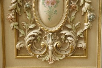 中古　美品　イタリア　SILIK(シリック)　特大　ロココ調　豪華な装飾で存在感たっぷりのサイドボード(サイドキャビネット、戸棚、収納棚)(定価約250万円)(R-075915)