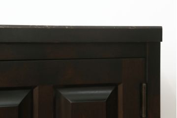中古　北海道民芸家具　落ち着いた色味で和モダンスタイルにぴったりなテレビボード(テレビ台、ローボード、リビングボード、収納棚、戸棚)(R-075916)