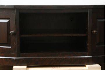 中古　北海道民芸家具　落ち着いた色味で和モダンスタイルにぴったりなテレビボード(テレビ台、ローボード、リビングボード、収納棚、戸棚)(R-075916)