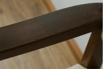 和製アンティーク　美品　レトロ　落ち着いた木味が魅力的な回転チェア　(R-075925)
