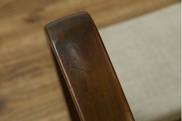 和製アンティーク　美品　レトロ　落ち着いた木味が魅力的な回転チェア　(R-075925)