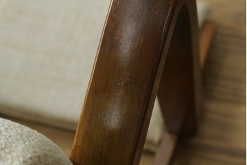 和製アンティーク　美品　レトロ　落ち着いた木味が魅力的な回転チェア　(R-075925)