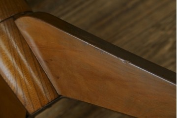 和製アンティーク　美品　レトロ　落ち着いた木味が魅力的な回転チェア　(R-075925)