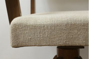和製アンティーク　美品　落ち着いた木の色味が魅力的な回転チェア(回転椅子、アームチェア、ドクターチェア、イス、椅子)(R-075925)