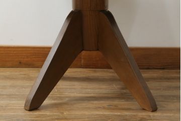 和製アンティーク　美品　落ち着いた木の色味が魅力的な回転チェア(回転椅子、アームチェア、ドクターチェア、イス、椅子)(R-075925)
