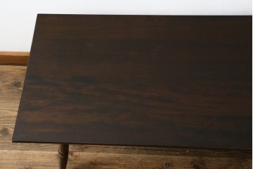 和製ビンテージ　北海道民芸家具　希少な絶版品!　柔らかな曲線が優美なセンターテーブル(ローテーブル、リビングテーブル、ヴィンテージ)(R-075930)