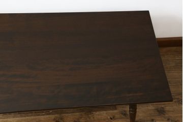 和製ビンテージ　北海道民芸家具　希少な絶版品!　柔らかな曲線が優美なセンターテーブル(ローテーブル、リビングテーブル、ヴィンテージ)(R-075930)