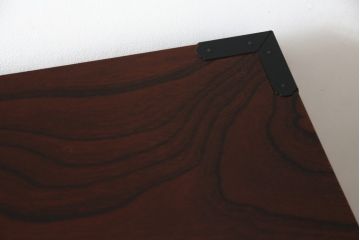 中古　美品　欅産業　漆塗り　仙台民芸箪笥(仙台箪笥)　KC-18　力強い杢目が目を引く中型車箪笥(小箪笥、収納タンス、チェスト、引き出し)(R-075931)