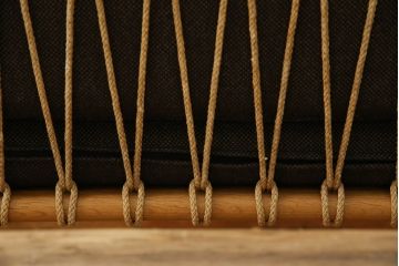 デンマークビンテージ　希少!!　Hans J Wegner(ハンス・J・ウェグナー)　GETAMA (ゲタマ)　1967年デザイン　オーク材　GE671　生産終了で入手困難な3人掛けソファ(3P、三人掛け、3シーター、トリプルソファ、北欧、ヴィンテージ)(R-075933)