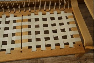 デンマークビンテージ　希少!!　Hans J Wegner(ハンス・J・ウェグナー)　GETAMA (ゲタマ)　1967年デザイン　オーク材　GE671　生産終了で入手困難な3人掛けソファ(3P、三人掛け、3シーター、トリプルソファ、北欧、ヴィンテージ)(R-075933)