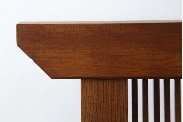 和製アンティーク　重厚!!　総欅(ケヤキ)材　和の空間づくりにおすすめ! 蔵戸をリメイクした格子衝立て(つい立て、衝い立て、パーテーション、仕切り)(R-075934)