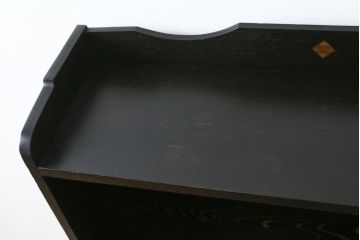 和製アンティーク　栓材　象嵌入り　シンプルなデザインで取り入れやすい本棚(ブックシェルフ、オープンラック、収納棚、飾り棚)(R-075936)