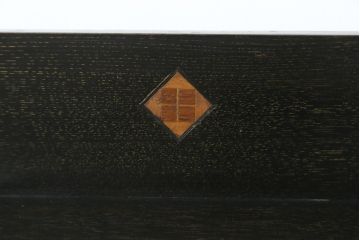 和製アンティーク　栓材　象嵌入り　シンプルなデザインで取り入れやすい本棚(ブックシェルフ、オープンラック、収納棚、飾り棚)(R-075936)