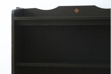 和製アンティーク　栓材　象嵌入り　シンプルなデザインで取り入れやすい本棚(ブックシェルフ、オープンラック、収納棚、飾り棚)(R-075936)