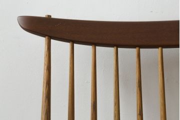 和製ヴィンテージ　小田急ハルク購入　ジョージナカシマ　LOUNGE ARM(ラウンジアーム)　One Arm(ワンアーム、片肘)　CN103　モダンに洗練された左アーム付きラウンジチェア(ジョージ・ナカシマ、アームチェア、イス、椅子、板座チェア、ビンテージ)(R-075938)
