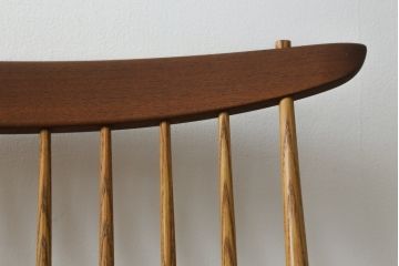 和製ヴィンテージ　小田急ハルク購入　ジョージナカシマ　LOUNGE ARM(ラウンジアーム)　One Arm(ワンアーム、片肘)　CN103　モダンに洗練された右アーム付きラウンジチェア(ジョージ・ナカシマ、アームチェア、イス、椅子、板座チェア、ビンテージ)(R-075939)