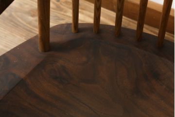 和製ヴィンテージ　小田急ハルク購入　ジョージナカシマ　LOUNGE ARM(ラウンジアーム)　One Arm(ワンアーム、片肘)　CN103　モダンに洗練された右アーム付きラウンジチェア(ジョージ・ナカシマ、アームチェア、イス、椅子、板座チェア、ビンテージ)(R-075939)