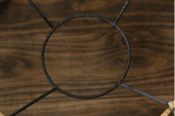 和製ビンテージ　希少デザイン　籐のシェードが涼し気な雰囲気を醸し出すラタンフロアスタンド(フロアランプ、スタンドライト、スタンド照明、ヴィンテージ)(R-075945)